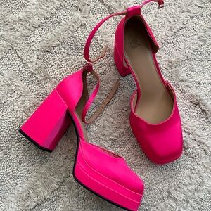 Bright Pink Platform Heels